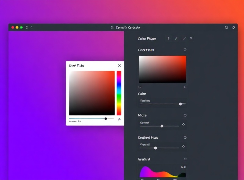 ChromaFlow Figma plugin interface showing gradient palette synced with a design layer inside Figma's plugin panel